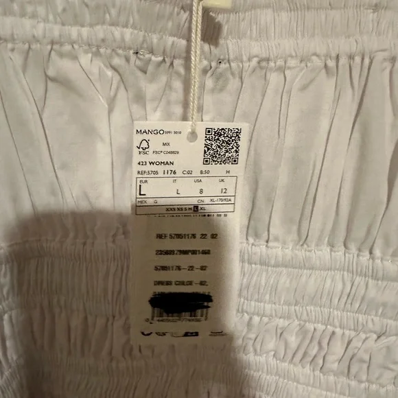 NWT Mango White Dress color is off white - Picture 7 of 8